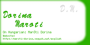 dorina maroti business card